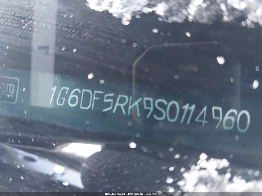 2025 Cadillac Ct4 Premium Luxury Rwd VIN: 1G6DF5RK9S0114960 Lot: 43974284