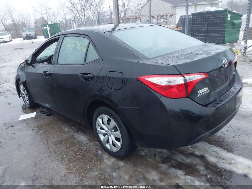 2015 Toyota Corolla Le VIN: 2T1BURHE7FC424050 Lot: 43974296