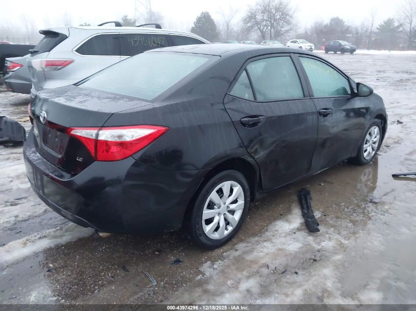 2015 Toyota Corolla Le VIN: 2T1BURHE7FC424050 Lot: 43974296