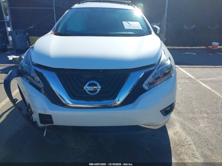 2018 Nissan Murano Sv VIN: 5N1AZ2MG1JN129202 Lot: 43974305