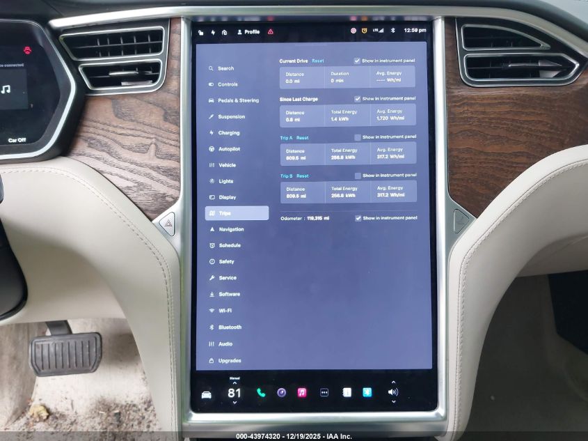 2018 Tesla Model S 100D/75D/P100D VIN: 5YJSA1E27JF243846 Lot: 43974320