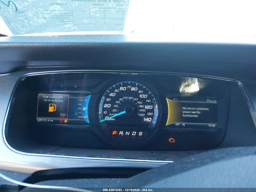 2016 Ford Taurus Sel VIN: 1FAHP2H81GG119025 Lot: 43974353