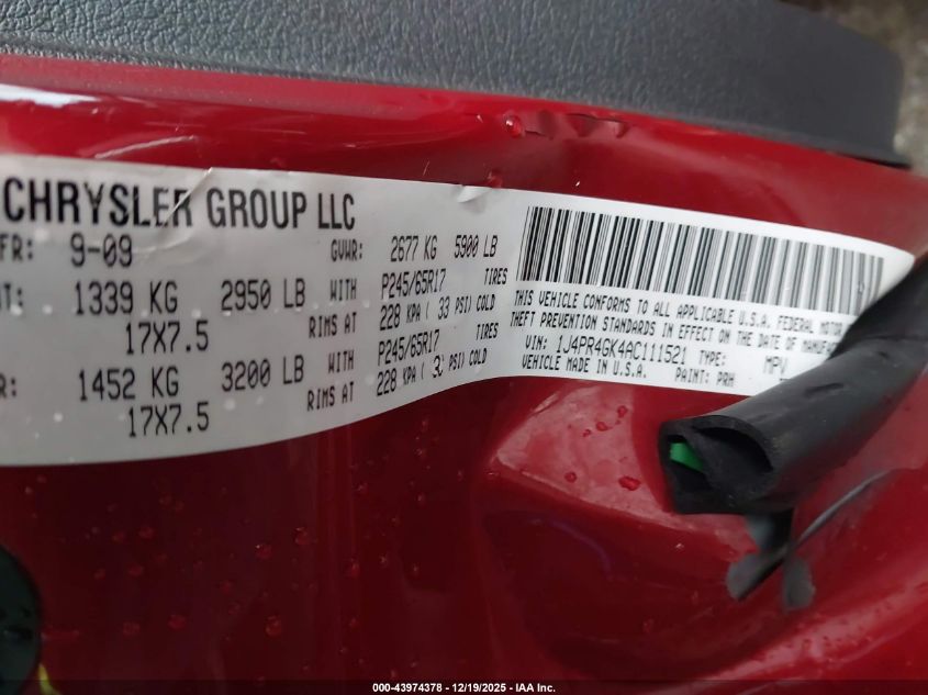 2010 Jeep Grand Cherokee Laredo VIN: 1J4PR4GK4AC111521 Lot: 43974378