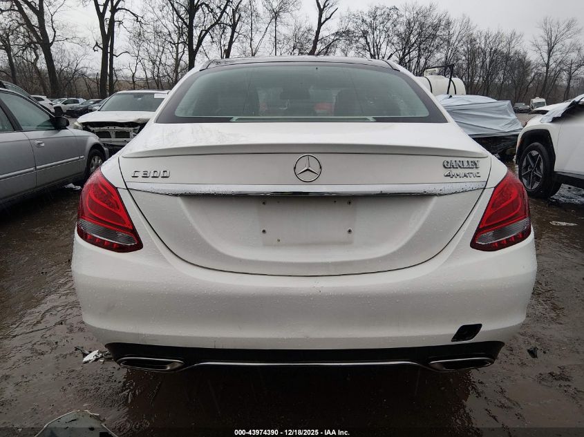 2016 Mercedes-Benz C 300 4Matic VIN: 55SWF4KB1GU103713 Lot: 43974390