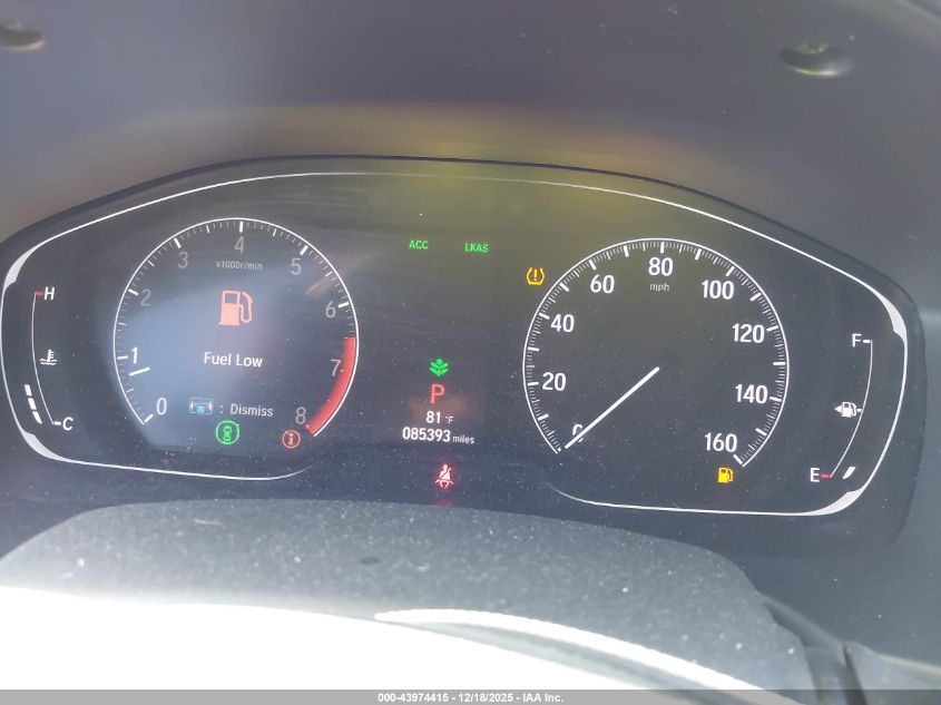 2019 Honda Accord Sport VIN: 1HGCV1F30KA105013 Lot: 43974415