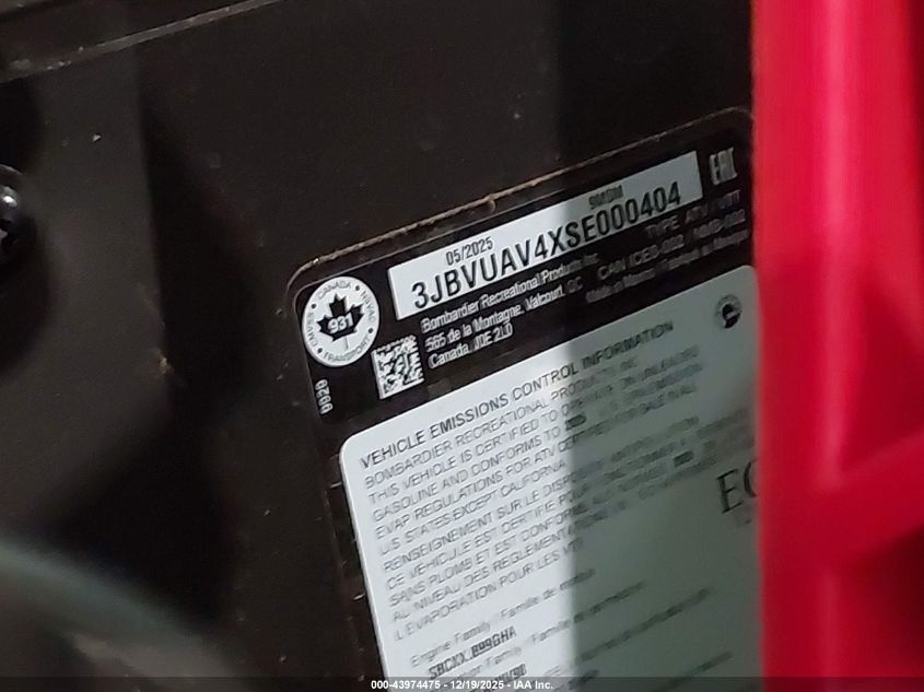 2025 Can-Am MAVERICK X3 MAX - 3JBVUAV4XSE000404