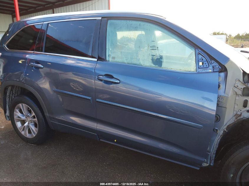 2014 Toyota Highlander Xle V6 VIN: 5TDKKRFHXES026288 Lot: 43974485