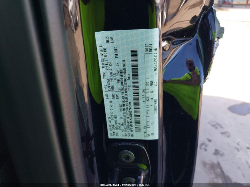 2025 Ford F-150 Xl VIN: 1FTMF1L59SKE76509 Lot: 43974504