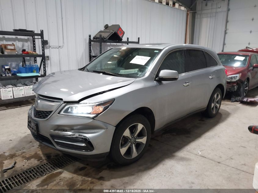 2016 Acura Mdx Acurawatch Plus Package VIN: 5FRYD4H20GB048449 Lot: 43974645