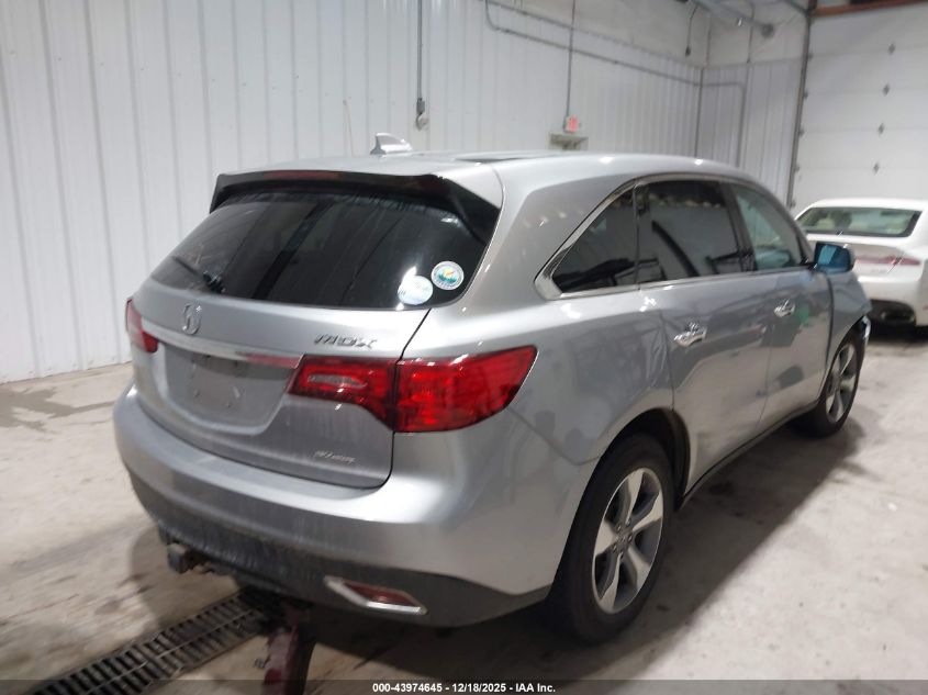 2016 Acura Mdx Acurawatch Plus Package VIN: 5FRYD4H20GB048449 Lot: 43974645