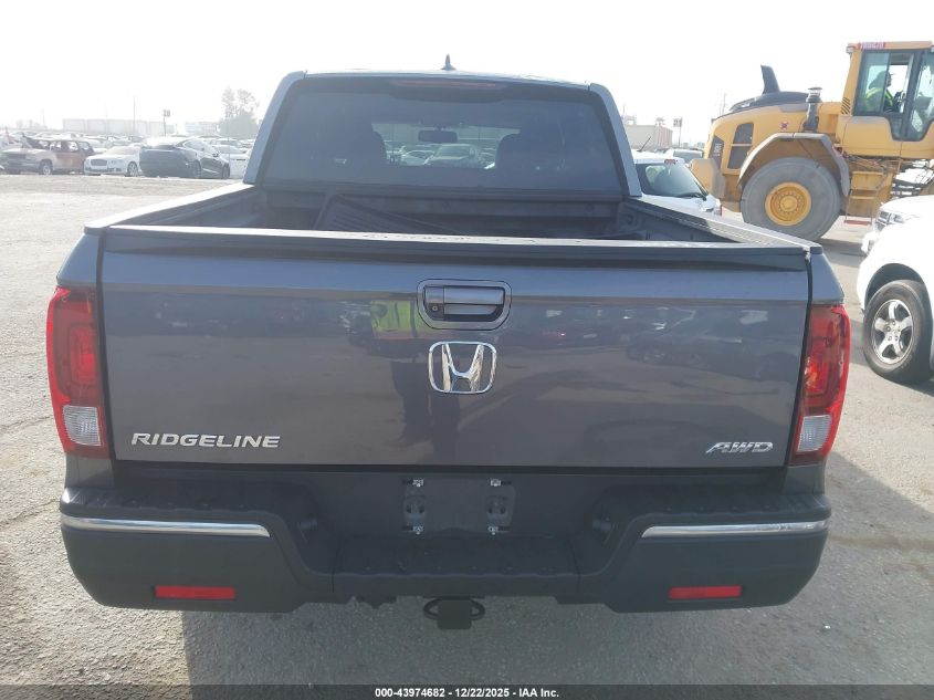 2017 Honda Ridgeline Rtl-T VIN: 5FPYK3F64HB028821 Lot: 43974682