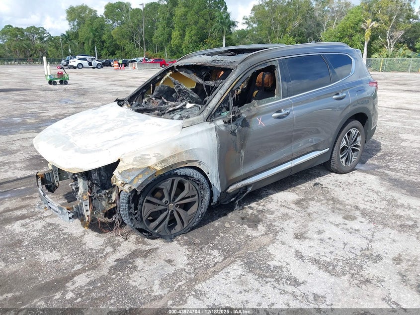 2019 Hyundai Santa Fe, Total Burn, IAAI, VIN 5NMS53AA1KH045230 — photo 2