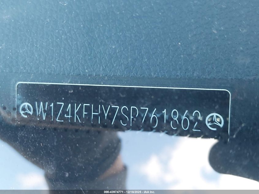 2025 Mercedes-Benz Sprinter 2500 Standard Roof 4-Cyl Diesel VIN: W1Z4KFHY7SP761862 Lot: 43974771