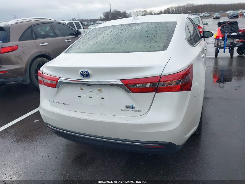 2016 Toyota Avalon Hybrid Limited VIN: 4T1BD1EB2GU053066 Lot: 43974773