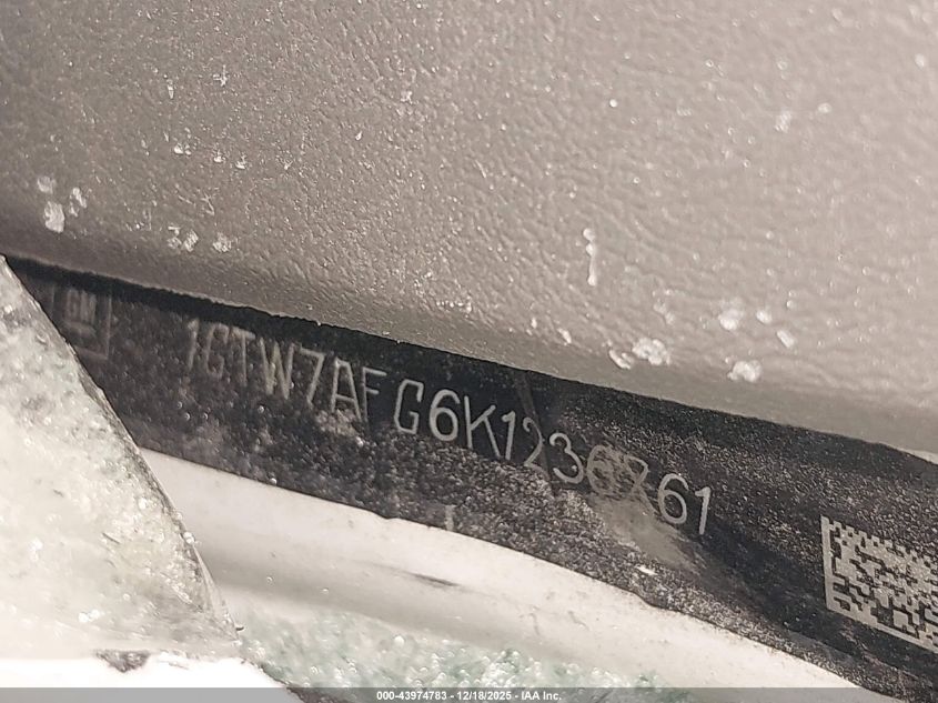 2019 GMC Savana 2500 Work Van VIN: 1GTW7AFG6K1236861 Lot: 43974783