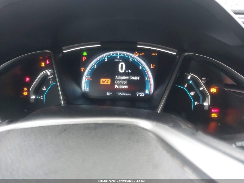 2020 Honda Civic Ex-L VIN: 19XFC1F77LE205337 Lot: 43974788