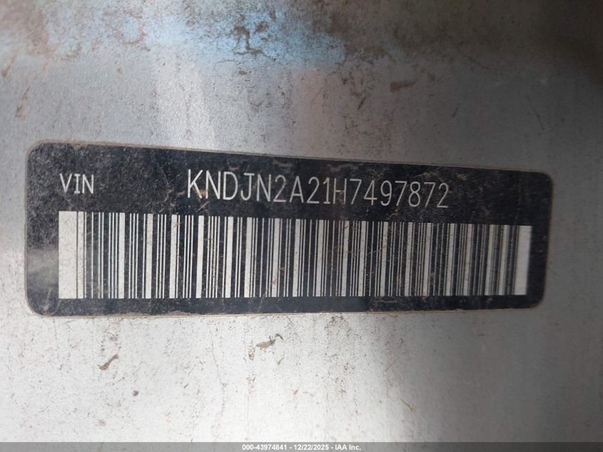 2017 Kia Soul VIN: KNDJN2A21H7497872 Lot: 43974841