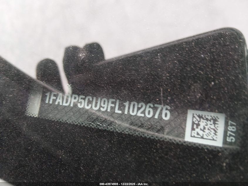 2015 Ford C-Max Energi Sel VIN: 1FADP5CU9FL102676 Lot: 43974905