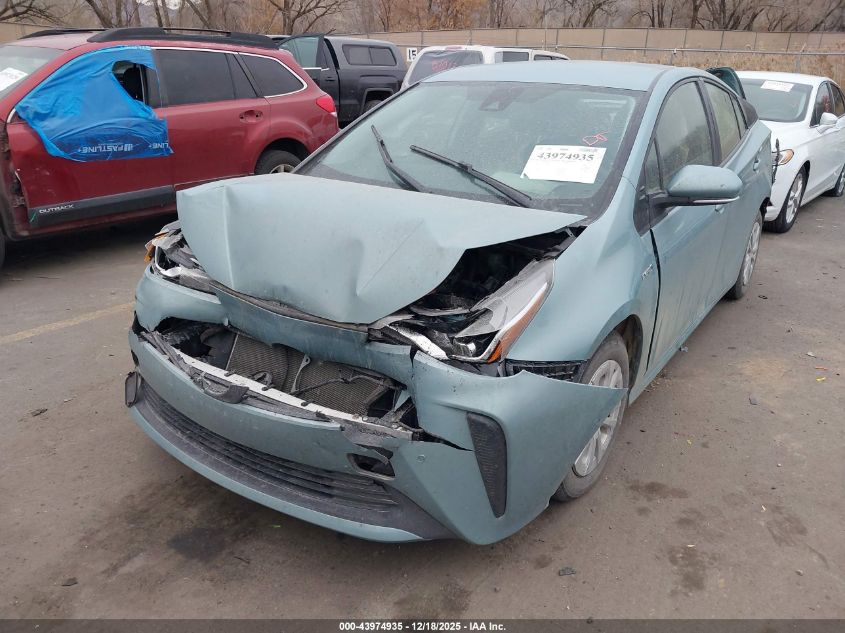 2022 Toyota Prius Le VIN: JTDKAMFU7N3162561 Lot: 43974935