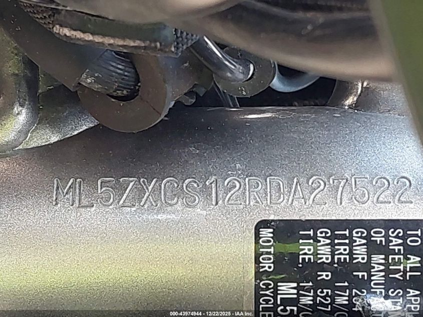 2024 Kawasaki Zx400 S VIN: ML5ZXCS12RDA27522 Lot: 43974944