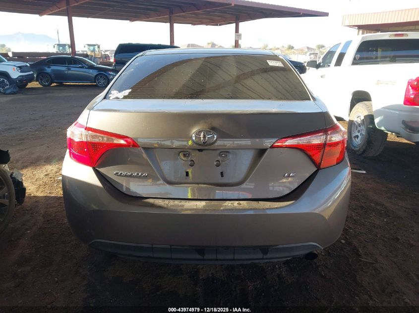 2017 Toyota Corolla Le VIN: 2T1BURHE2HC826416 Lot: 43974979