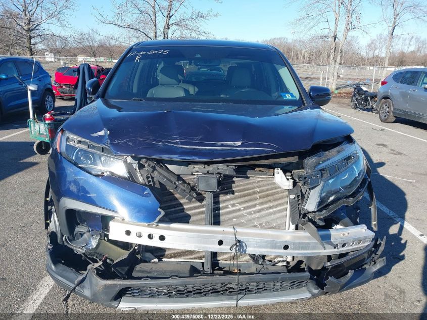 2021 Honda Pilot Awd Ex-L VIN: 5FNYF6H54MB019470 Lot: 43975080