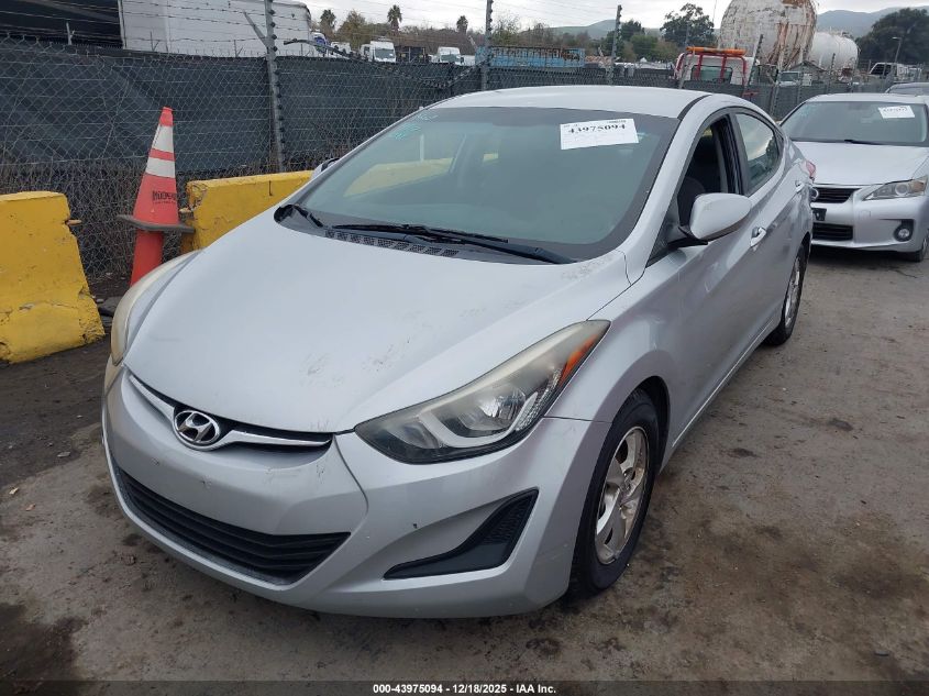 2014 Hyundai Elantra Se VIN: 5NPDH4AE0EH512606 Lot: 43975094