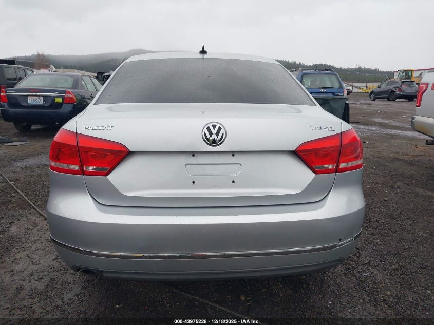 2012 Volkswagen Passat 2.0L Tdi Sel Premium VIN: 1VWCN7A30CC097815 Lot: 43975228