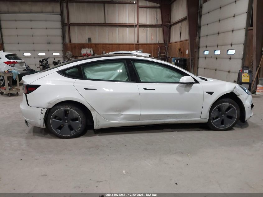 2022 Tesla Model 3 Rear-Wheel Drive VIN: 5YJ3E1EA0NF206921 Lot: 43975247