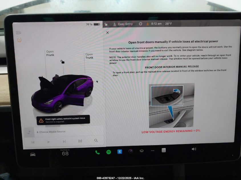 2022 Tesla Model 3 Rear-Wheel Drive VIN: 5YJ3E1EA0NF206921 Lot: 43975247