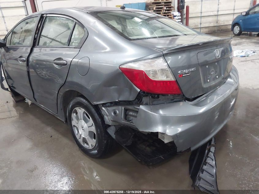 2012 Honda Civic Hybrid VIN: JHMFB4F26CS005165 Lot: 43975258
