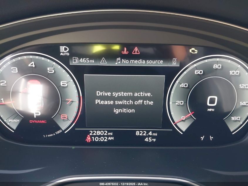 2025 Audi A5 Sportback Premium 45 Tfsi S Line Quattro S Tronic VIN: WAUDACF55SA006261 Lot: 43975332