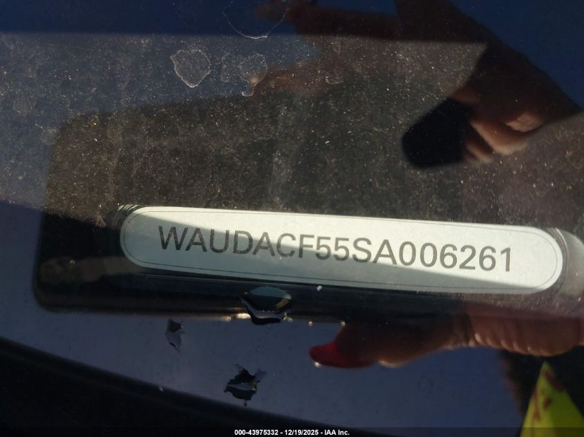 2025 Audi A5 Sportback Premium 45 Tfsi S Line Quattro S Tronic VIN: WAUDACF55SA006261 Lot: 43975332