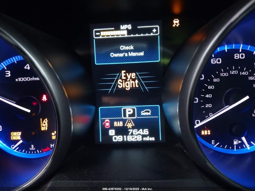 2017 Subaru Outback 2.5I Limited VIN: 4S4BSANC7H3377118 Lot: 43975352