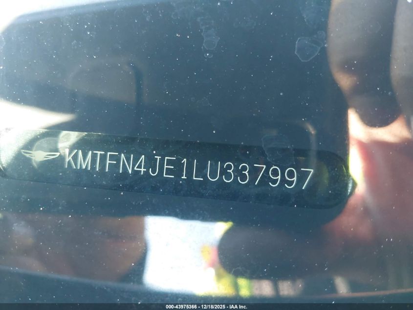 2020 Genesis G80 3.8 Awd VIN: KMTFN4JE1LU337997 Lot: 43975366