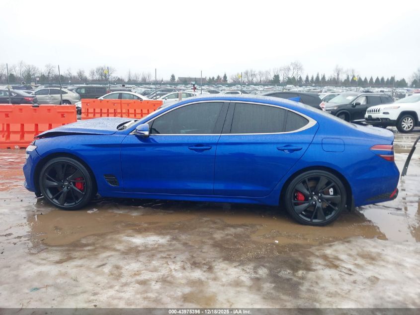2023 Genesis G70 3.3T Awd VIN: KMTG54TE2PU104752 Lot: 43975396