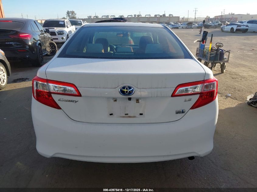 2012 Toyota Camry Hybrid Le VIN: 4T1BD1FK3CU014060 Lot: 43975416