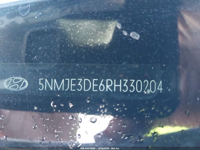 2024 Hyundai Tucson Limited VIN: 5NMJE3DE6RH330204 Lot: 43975454