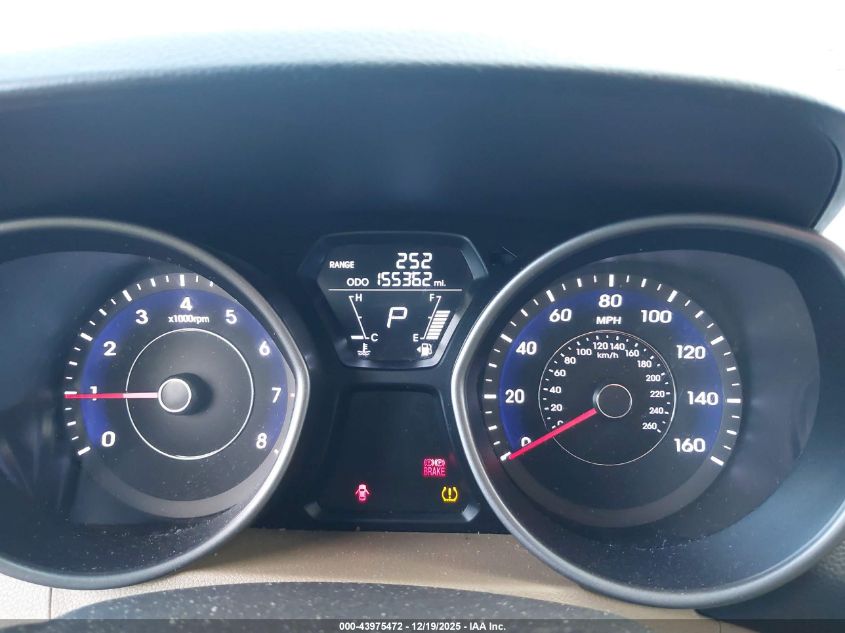 2013 Hyundai Elantra Gls VIN: 5NPDH4AE2DH325379 Lot: 43975472