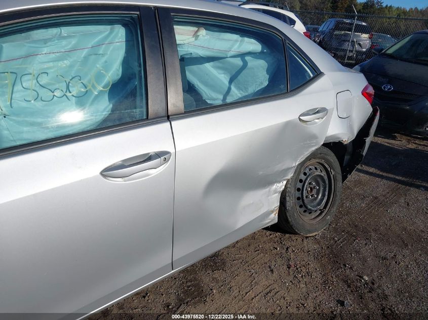 2019 Toyota Corolla Le VIN: 2T1BURHE0KC131844 Lot: 43975520