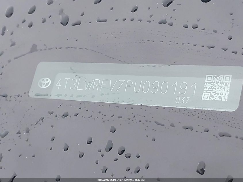 2023 Toyota Rav4 Hybrid Le VIN: 4T3LWRFV7PU090191 Lot: 43975549