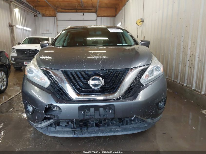 2016 Nissan Murano Sl VIN: 5N1AZ2MH9GN165642 Lot: 43975600