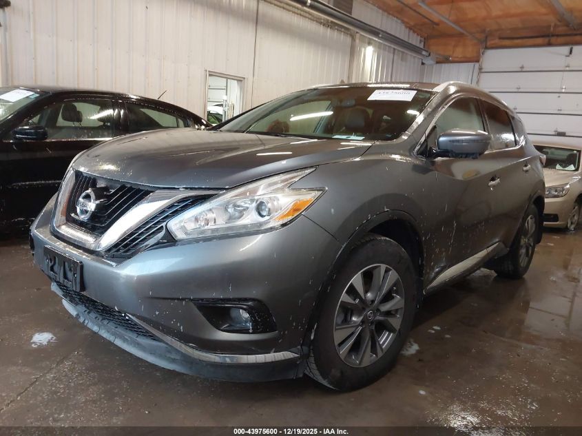 2016 Nissan Murano Sl VIN: 5N1AZ2MH9GN165642 Lot: 43975600