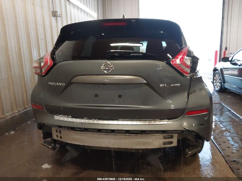 2016 Nissan Murano Sl VIN: 5N1AZ2MH9GN165642 Lot: 43975600