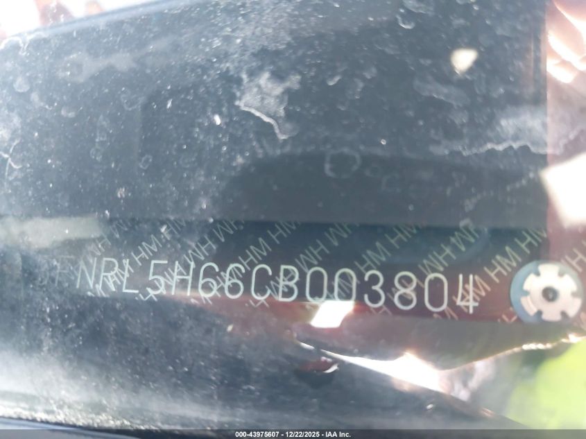 2012 Honda Odyssey Ex-L VIN: 5FNRL5H66CB003804 Lot: 43975607