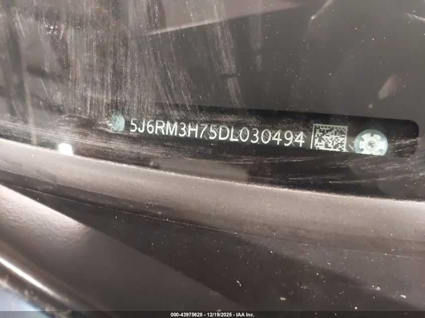 2013 Honda Cr-V Ex-L VIN: 5J6RM3H75DL030494 Lot: 43975628