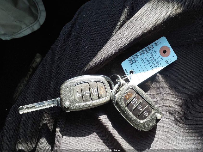 2017 Hyundai Santa Fe Se VIN: KM8SM4HF4HU221520 Lot: 43975655