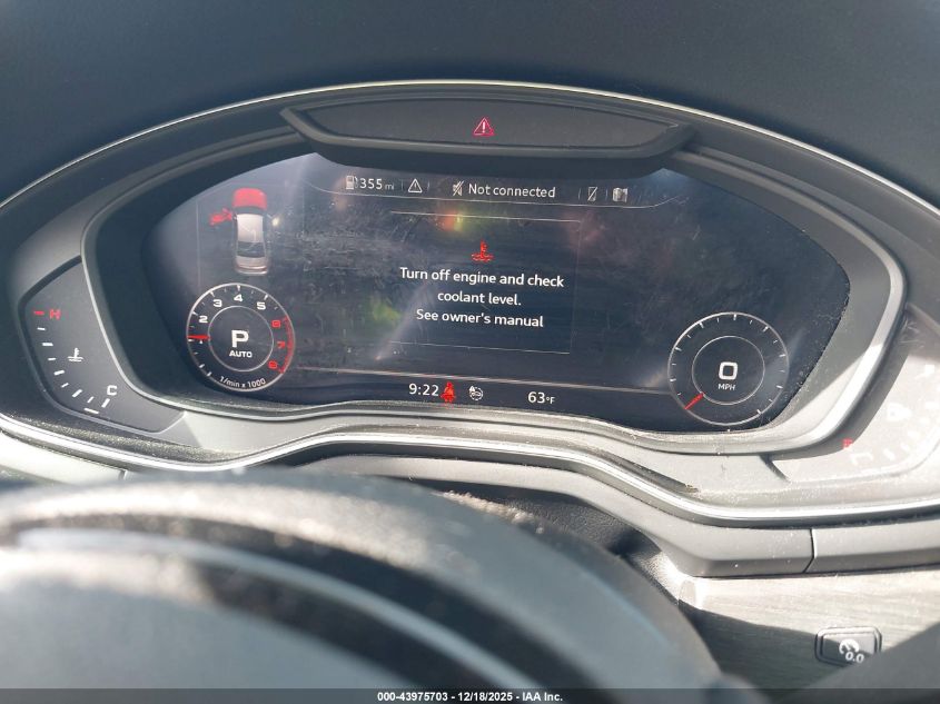 2018 Audi A4 2.0T Tech Ultra Premium/2.0T Ultra Premium VIN: WAUKMAF42JA223324 Lot: 43975703