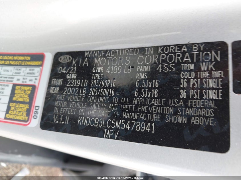 KNDCB3LC5M5478941 2021 KIA NIRO photo no. 9