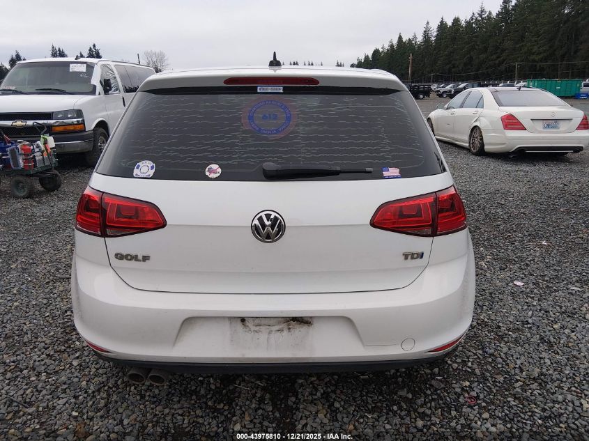 2015 Volkswagen Golf Tdi Sel 4-Door VIN: 3VWRA7AU8FM077197 Lot: 43975810